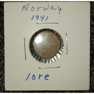 1941 Norway 1 Ore World Coin